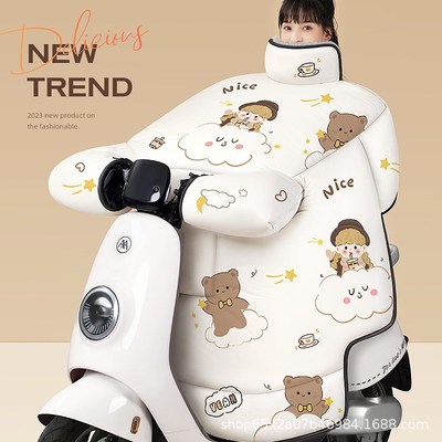 三合一新型挡风被斗篷式二合一雨衣冬季J加厚加绒防寒保暖加大防