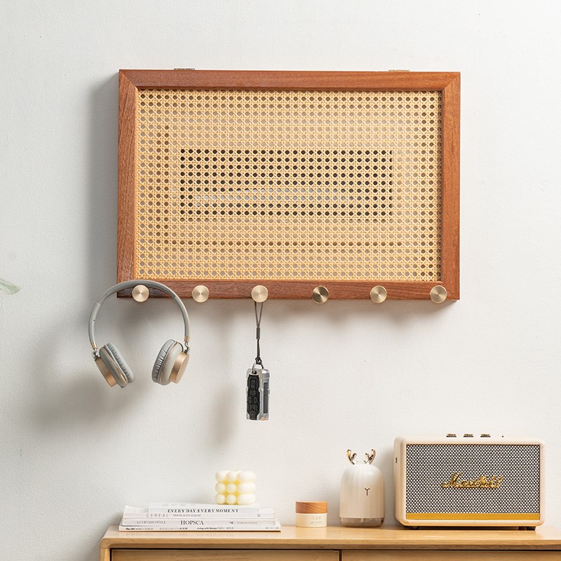 实木藤编电表箱装饰画挂画弱电箱电闸箱电表盒玄关墙面配电箱遮挡