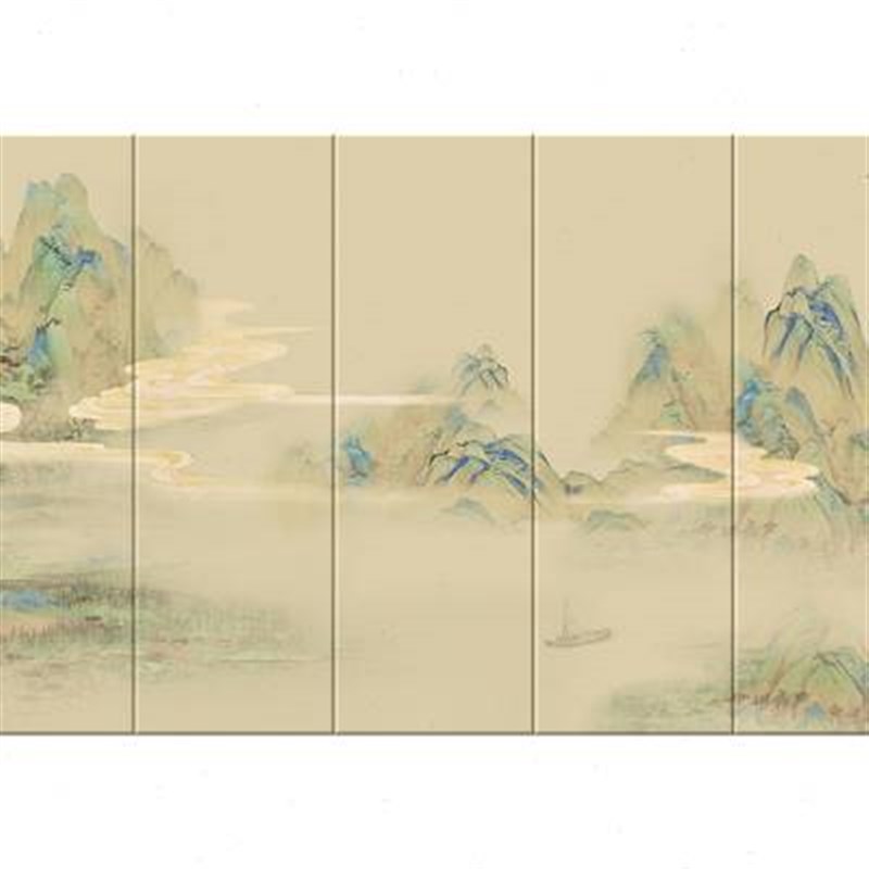新中式刺绣硬包背景墙电视卧室床头简约沙发独绣壁画软装软包装饰图片