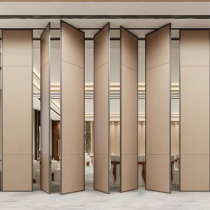 酒店活动隔断墙会议室饭店移动推拉旋转屏风宴会厅餐馆折叠门定制