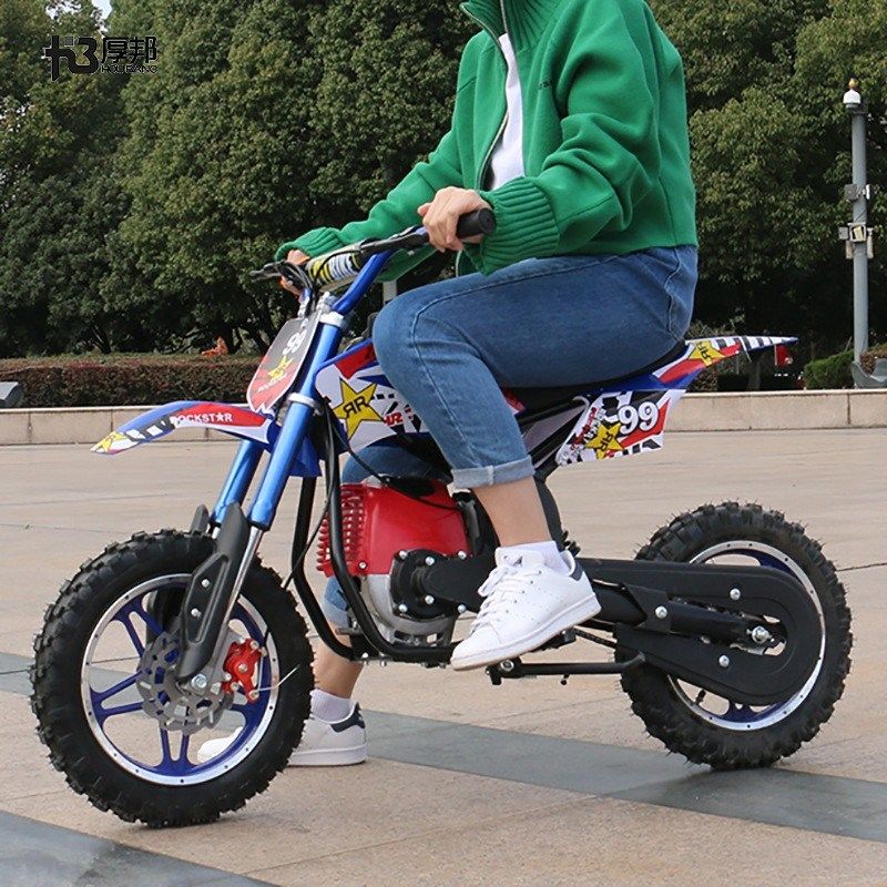 儿童越野摩托车汽油版迷你燃油小型跑车成人49cc山地车电动可定制