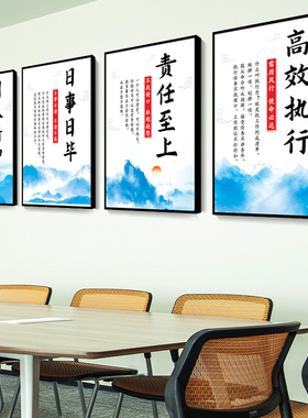新款办公室d装饰画企业文化墙励志挂画会议室壁画公司团队标语挂
