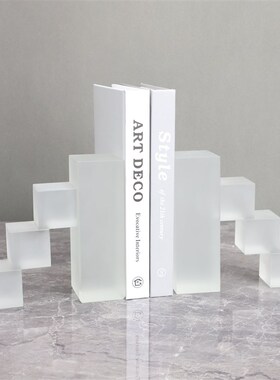 新中式水晶梯子书挡样板房售楼部卧室书房客厅家居玄关饰品摆件