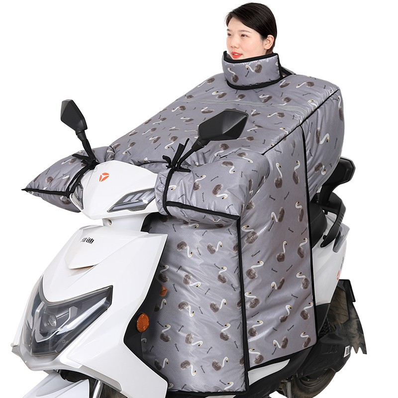 电动车挡风被冬季加大加厚加绒保暖摩托车三轮车防风护脖护肩护腰