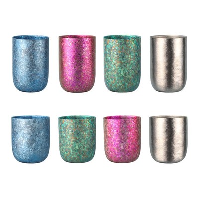 纯钛保温杯大冰花双层啤酒杯隔热蛋壳钛杯礼品咖啡牛奶喝水杯