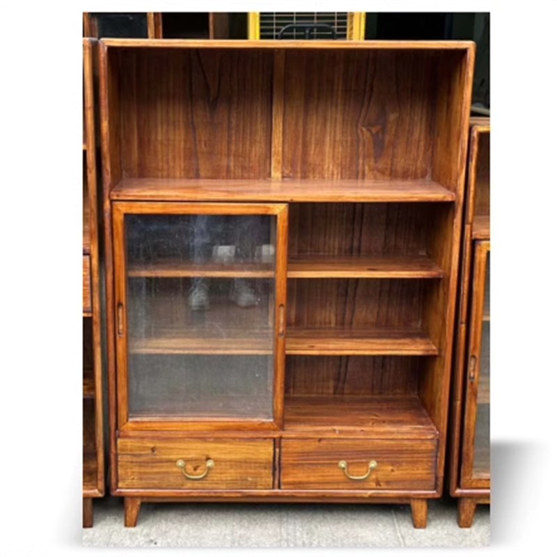 全实木板柜茶室书房书柜厨房置物架储物收纳柜客厅简约陈列展示架