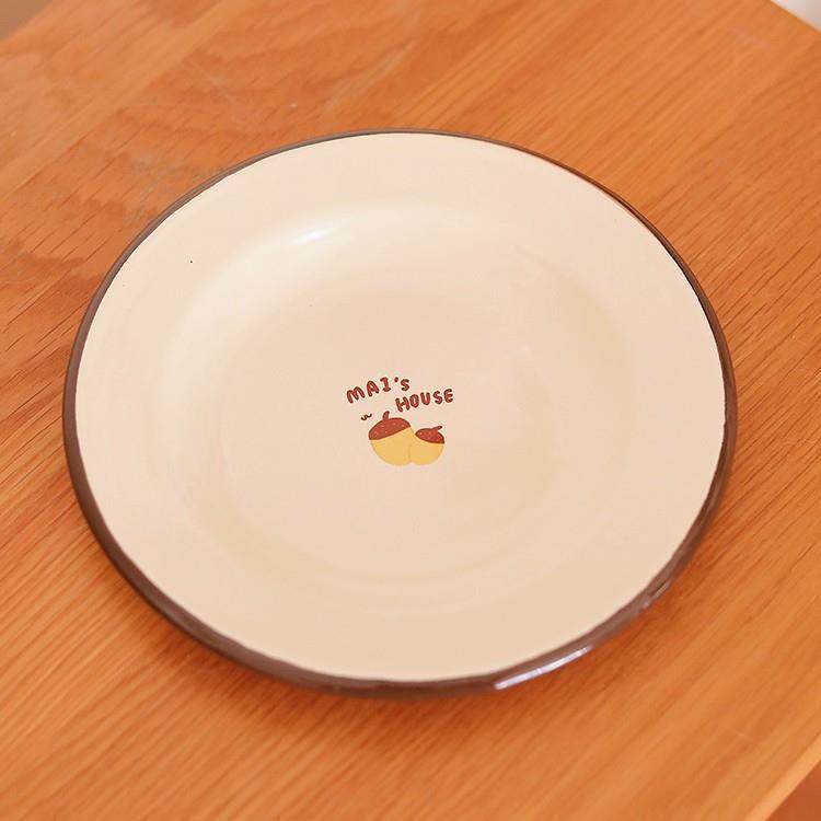 老F97TJJ8T麦ins堂可爱搪瓷泡面碗带盖学宿生舍猪食便当饭盒油罐