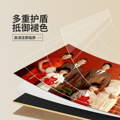 全家福相框定制洗照片加打印做成大尺寸相片N制作复古相册画框挂