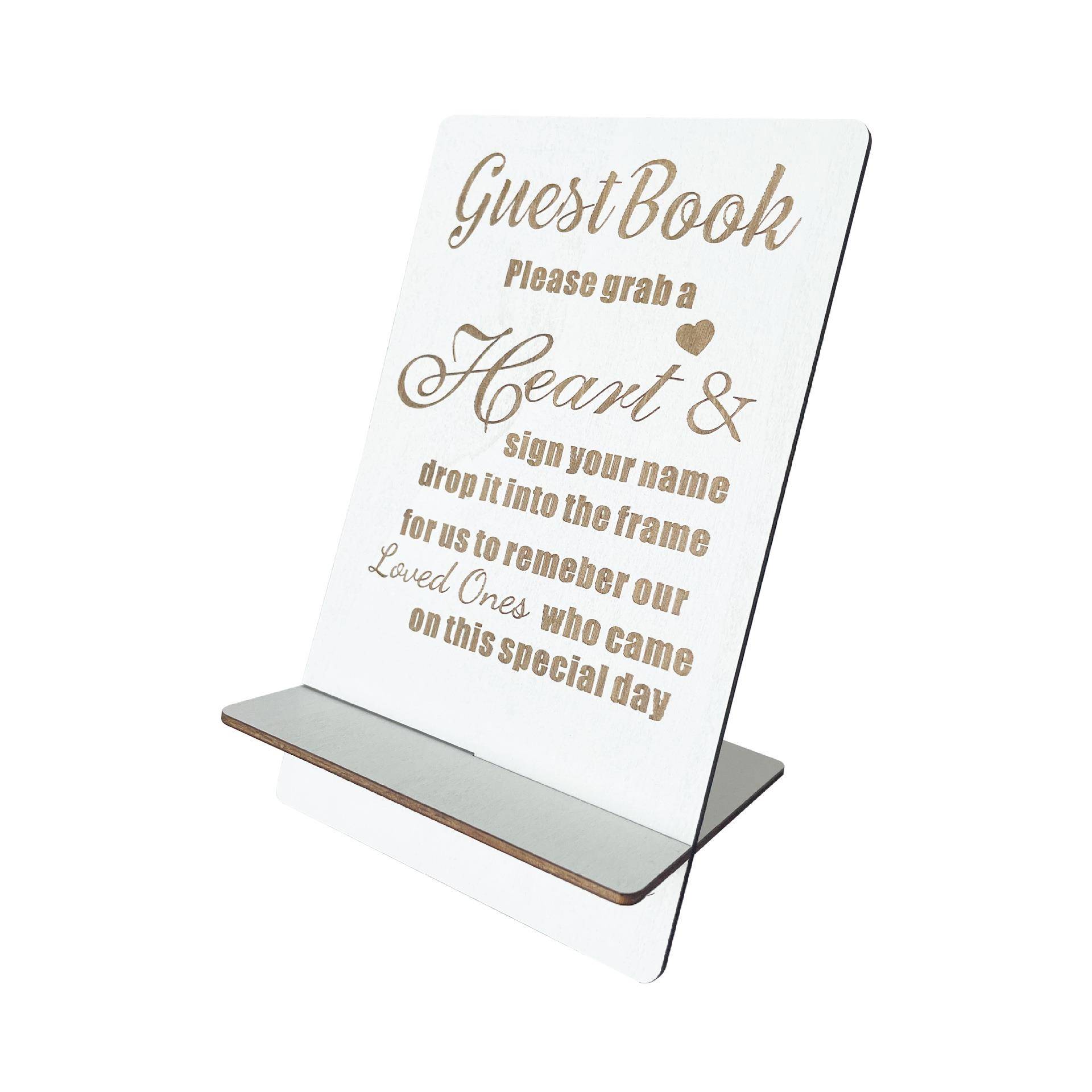 婚礼QM241029装签饰木质工艺品框摆台桌面木制相摆件方形签爱心到