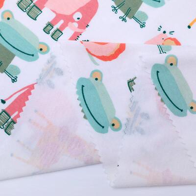 现货睡4料0S棉半精UCG梳棉毛布全印花布家居服袋婴童面双面针织布