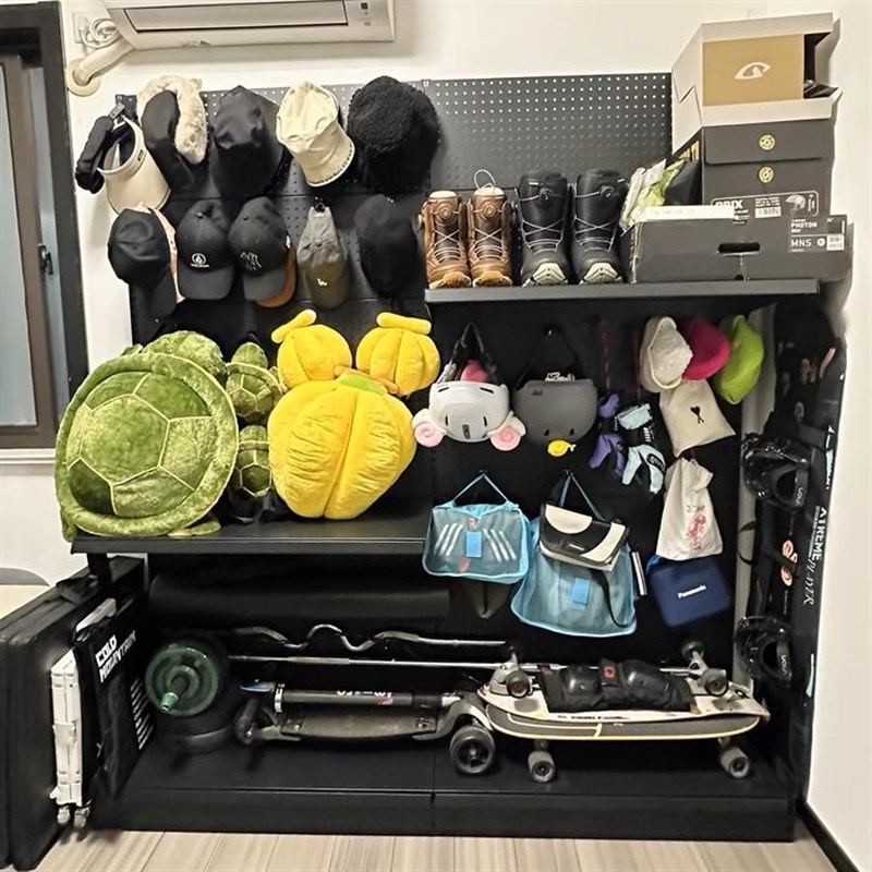 洞洞板露营货架户m外徒步装备墙货架展示落地爬山登山收纳置物架