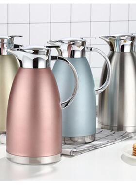 370804暖不锈钢水壶层真空保温双壶水家用热瓶咖啡壶酒店礼品大容