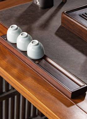 茶杯架黑檀桐木物配架茶具干泡台小58027置几茶杯茶收纳架茶道件