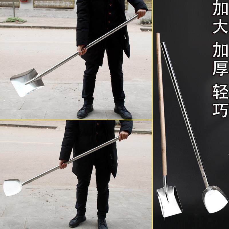 加不锈钢大锅铲商厚用加大料号长食堂用柄大铲子厨师炒OIU菜炒铲