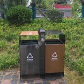 户圾外城市街道小垃公园广场高档电镀加厚区F330不锈钢分类垃圾箱