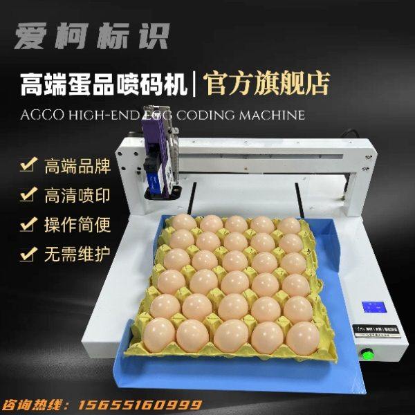 爱柯全自动鸡蛋喷码机/鸡蛋喷码机桌面鸡蛋喷码机/小型鸡蛋喷码机