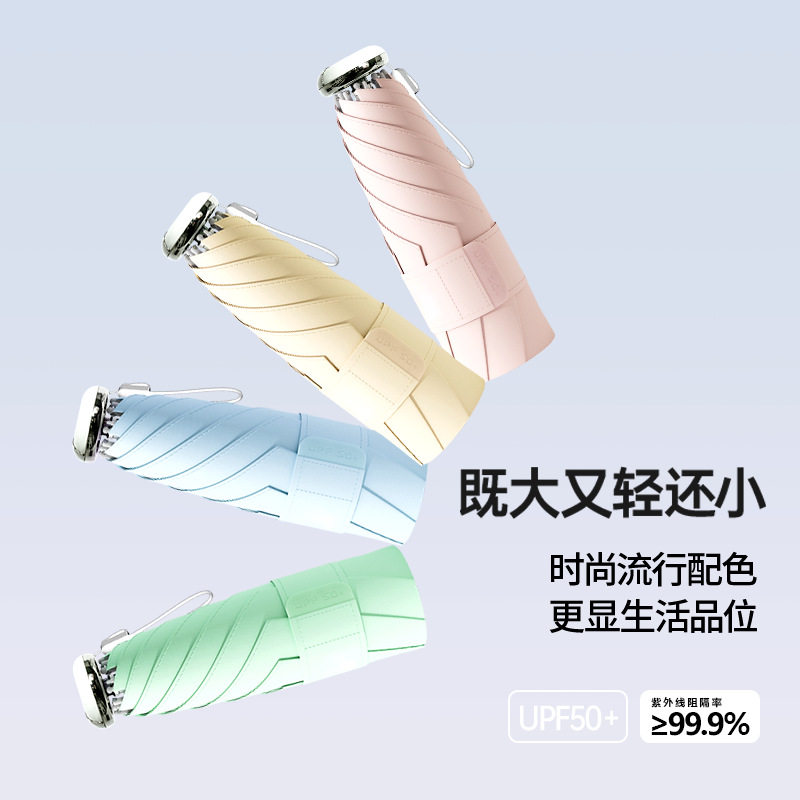 108cm超大彩胶五折伞双人超轻晴雨伞两用超强防紫外线太阳伞便携