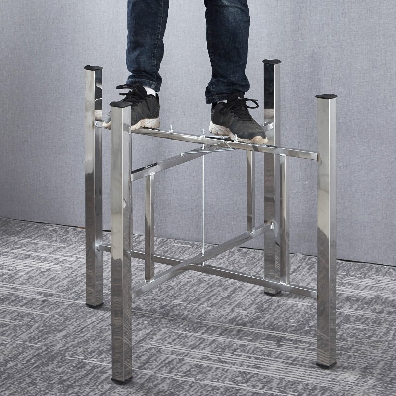 新款桌腿支架铁架子折叠桌架支架不锈钢省空间加粗稳固支撑架子简