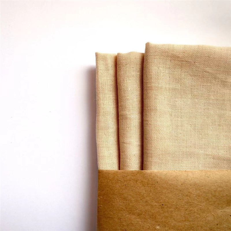 有机彩色棉手帕3块套装 天然环保无废弃zerowaste吸水纱布