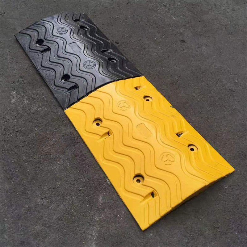 减速带橡胶3e8CM宽波浪形限速板汽车缓冲带道路减速带挡车器斜坡