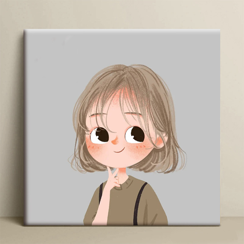 定制礼物画像全家福装饰画情侣真人拼图相片卡通相框冲印挂画摆台