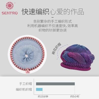 速发楷班网红手摇编织机手工自动织围巾毛衣机器女孩儿童织布机家