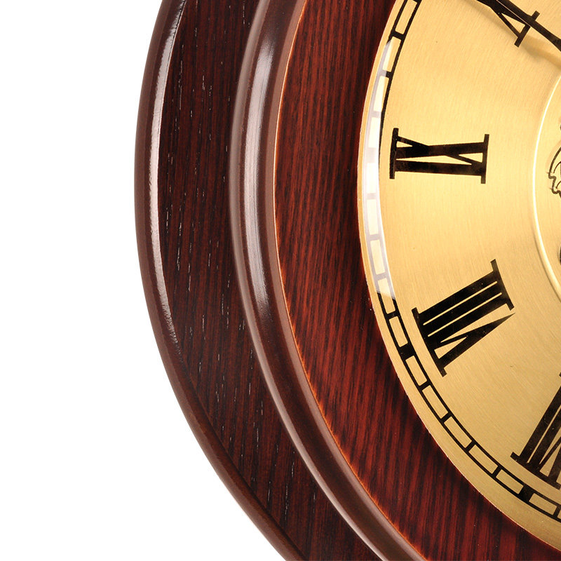 美式挂钟客厅家用静音钟表实木大号装饰时钟简约时尚大气欧式挂表