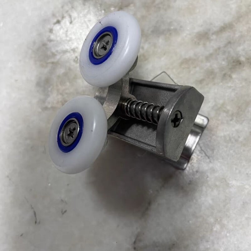 淋浴房滑轮卫生间隔断推拉门滚轮配件老式圆弧形浴室玻璃门移门轮