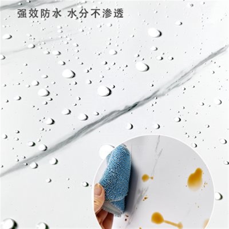 加厚仿瓷砖墙贴PVC大理石墙纸自粘防水防潮客厅电视背景墙壁贴纸