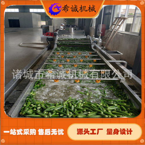 商用预制菜清洗机 气泡洗菜机XC-4000型 果蔬脆清洗风干流水线