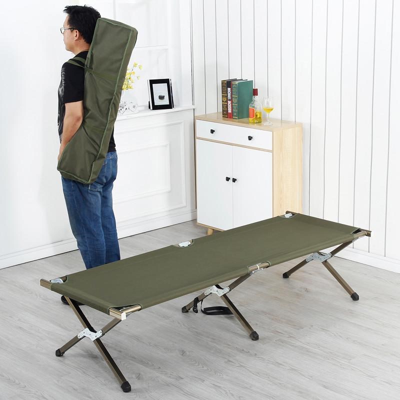 9W单人床便携床午休p床午睡床办公室家用折叠床陪护床帆布床加固