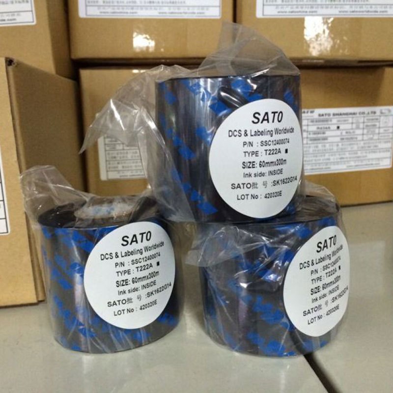 Sato佐藤T102DT113TR335C碳带蜡树脂混合基条码标签Z打印机色带