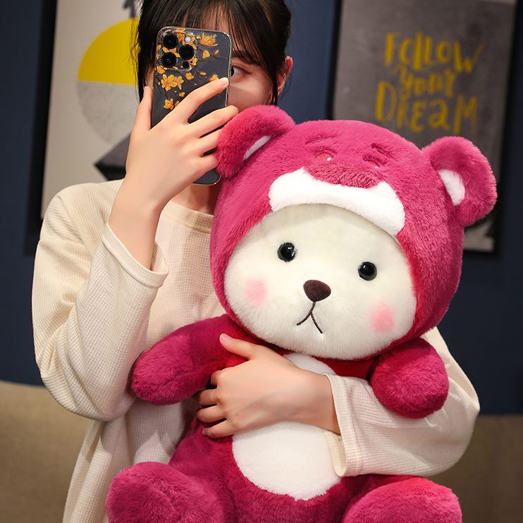 抱枕人新送熊公仔婚庆高档新婚礼物压床娃娃一对结婚婚房喜字布置