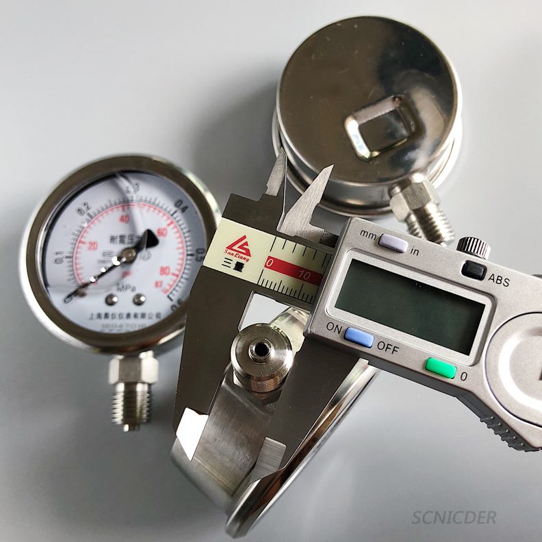 不锈钢压力表-6MPa0YNps螺纹全BF高1.5耐.*14径向iM060耐震压力表