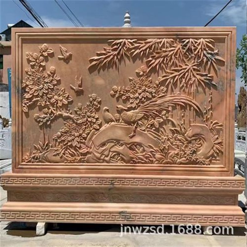 学校石头浮雕制作石刻校园壁画价格外墙干挂浮Z雕石板图片