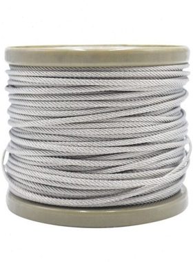 万尊304不锈钢包塑涂塑钢丝绳6mm*10m白色透明包胶