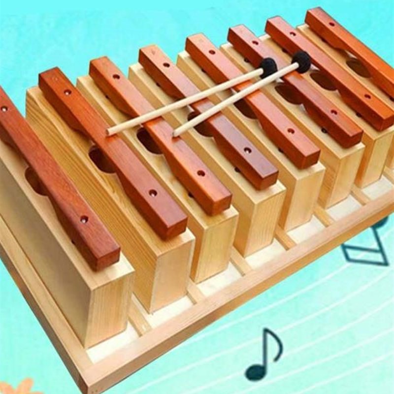 奥尔夫早教音块红木音砖八音木琴八音砖钟钢琴U敲红木打击乐器