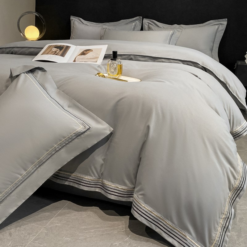 抗皱快干民宿酒店床上用品四件套宿舍三件套宾馆布草被套床单笠款