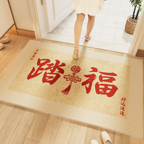 入户门地垫家用耐脏免洗门外wpvc丝圈可裁剪脚垫防滑地毯进门垫子