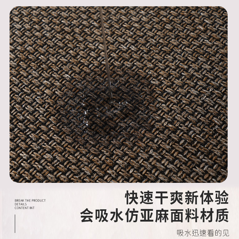 仿亚麻编织纹厨房地垫吸水防油防脏防污防滑脚垫门口吸油整铺垫子