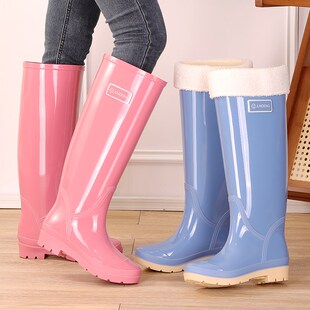 超高筒儿童雨鞋男孩大童雨靴加绒保暖女孩胶鞋加长款学生水鞋防滑