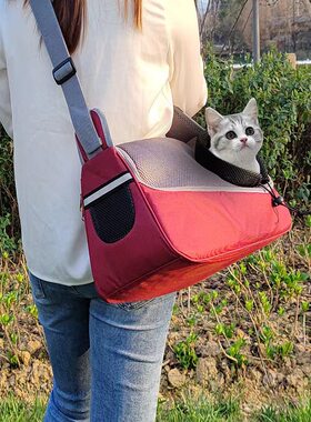 猫包外出便携宠物猫咪狗狗t背包斜挎装猫的小型犬帆布包包单肩猫
