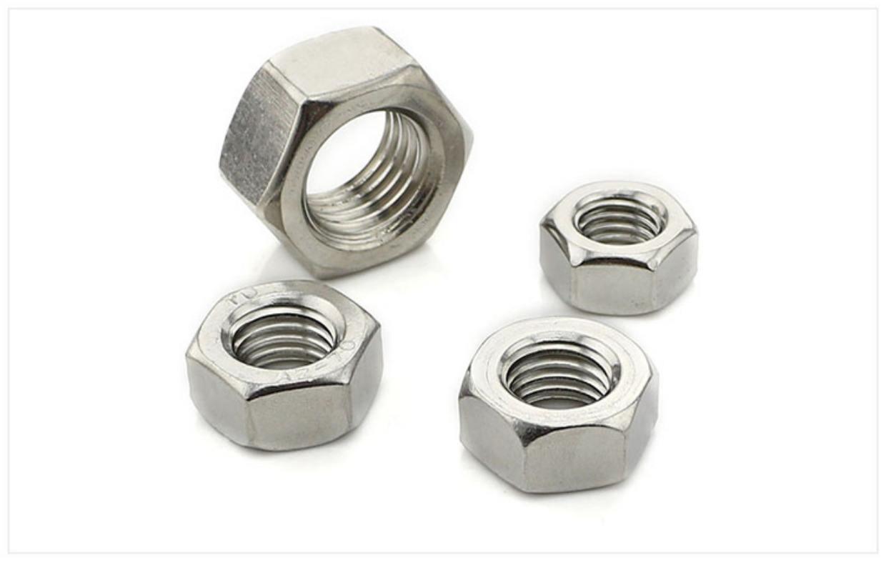 201不锈钢细牙六角螺母/螺帽/薄螺母 M8M10M12M14M16*1*1.25*1.5
