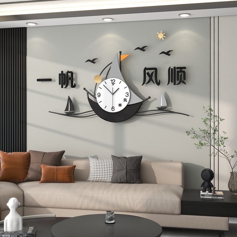 客厅时尚个性钟表时钟挂墙现代简约创意挂钟装饰挂表家用欧式轻奢