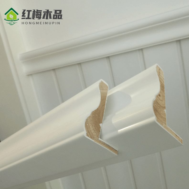 白色木线条收实木墙围腰线边线条背景墙烤漆条墙裙收口压条边线条