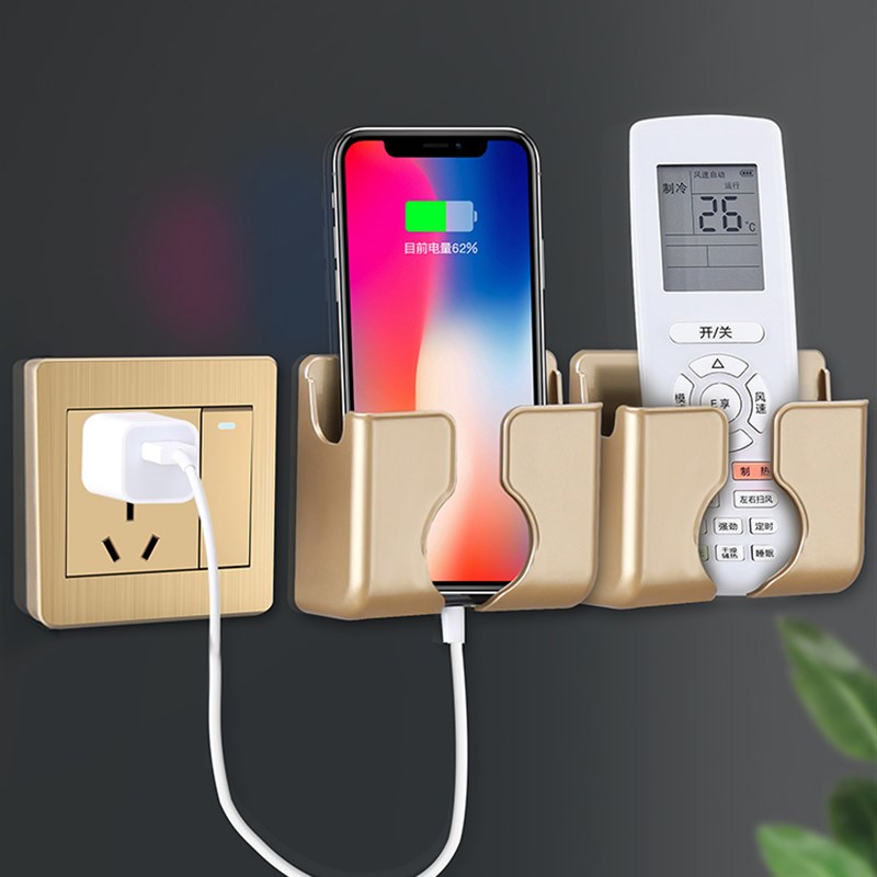 速发收纳盒免h打孔电视空调墙壁挂挂壁式床头手机收纳置物架挂架