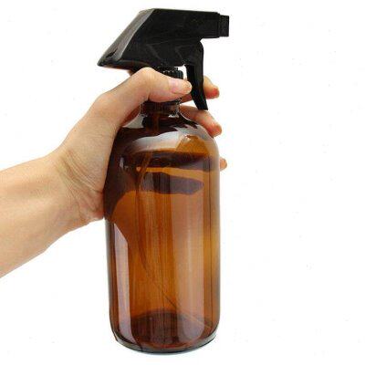 250/500ML Amber Glass Spray Bottles Water Sprayer Trigger Fo