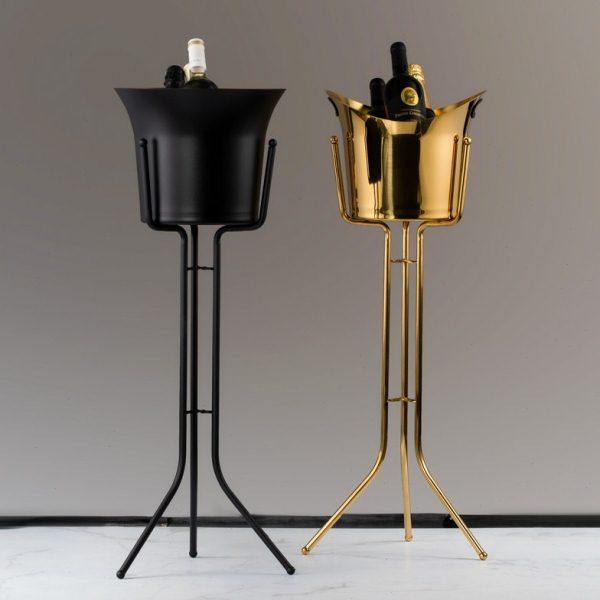 新款欧式香槟桶不锈钢大号落地冰桶红酒冰桶酒吧ktv立式冰镇酒器