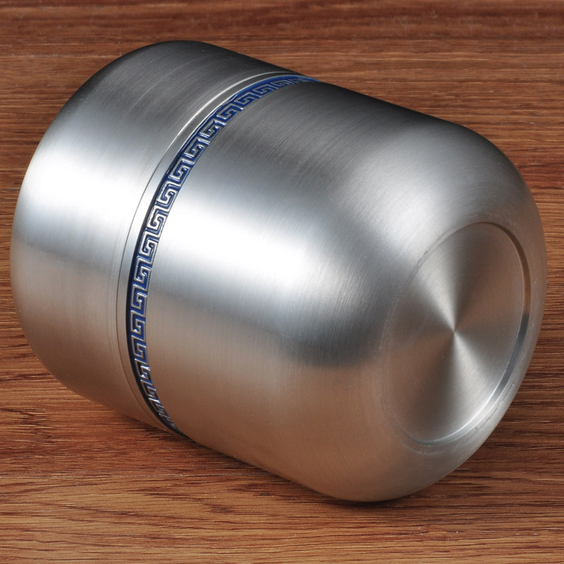 纯锡茶叶罐便携锡罐小号纯密封罐随身旅行储茶罐锡器定制退休礼品