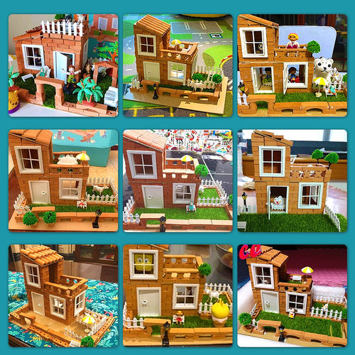 小小建筑师泥瓦匠儿童盖房子diy手工玩具迷你砖块小屋模型男礼物